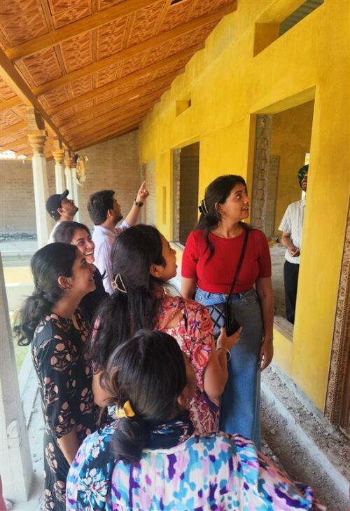 The OHT-India team exploring the campus buildings 