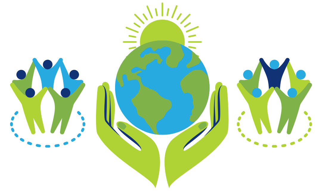 Earth being held up by community